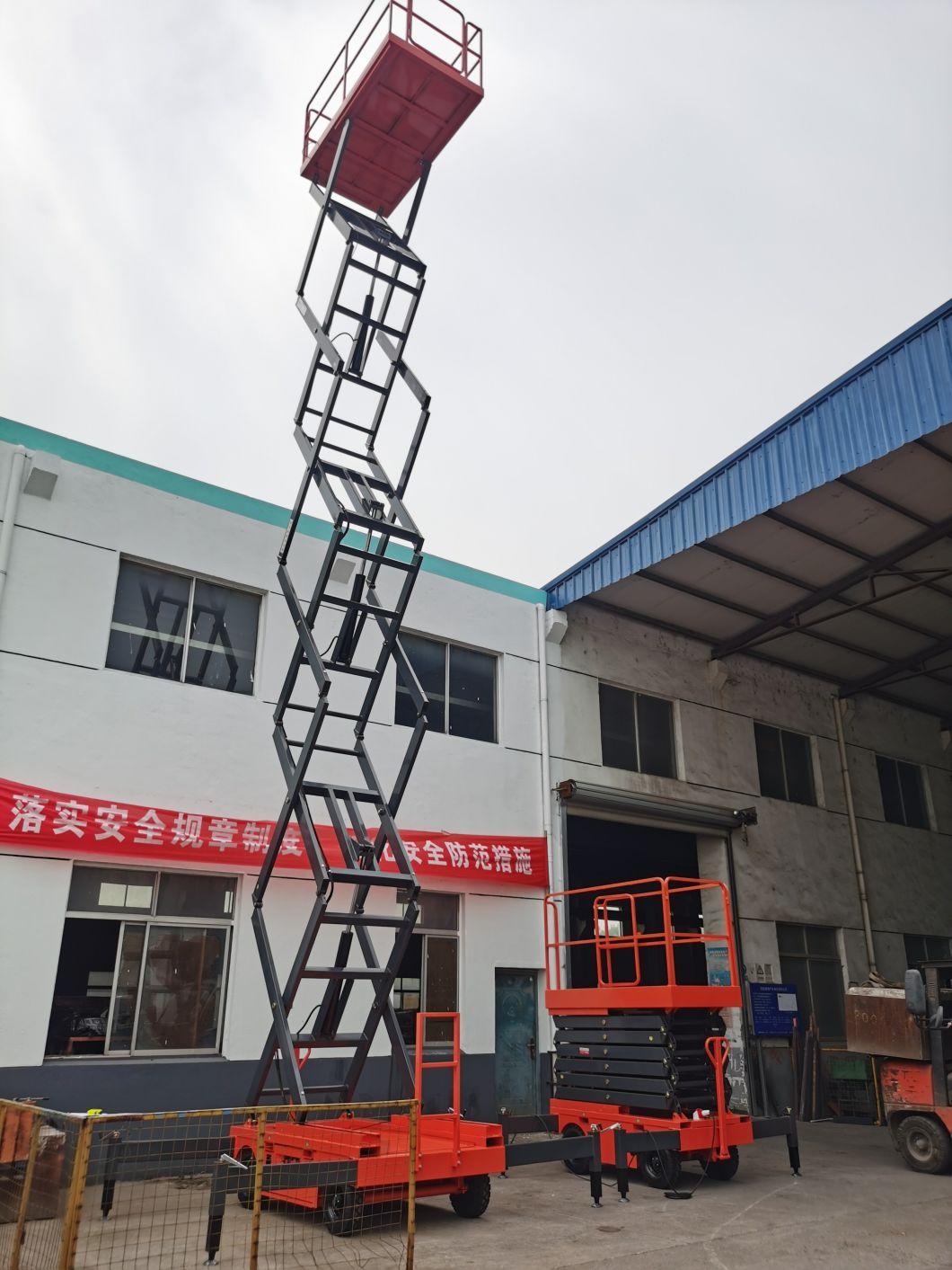 High-Altitude Manlift Mobile Scissor Lift in Construction