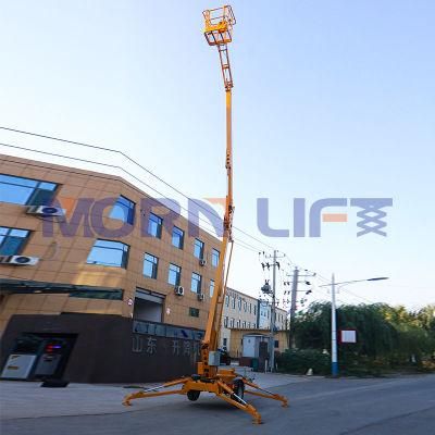 12m Morn China Work Trailer Mounted Aerial Articulated Boom Lift with CE in
