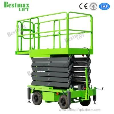 Sjy0.5-12 Manual Pushing Scissor Lift with Extension Platform