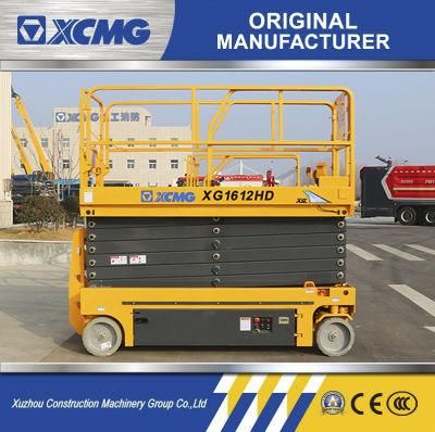 XCMG Official Xg1612HD China Top 16m Hydraulic Mobile Motorized Motorcycle Scissor Lift Tables for Sale