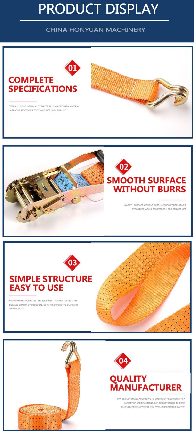 Polyester Ratchet Strap/Cargo Lashing