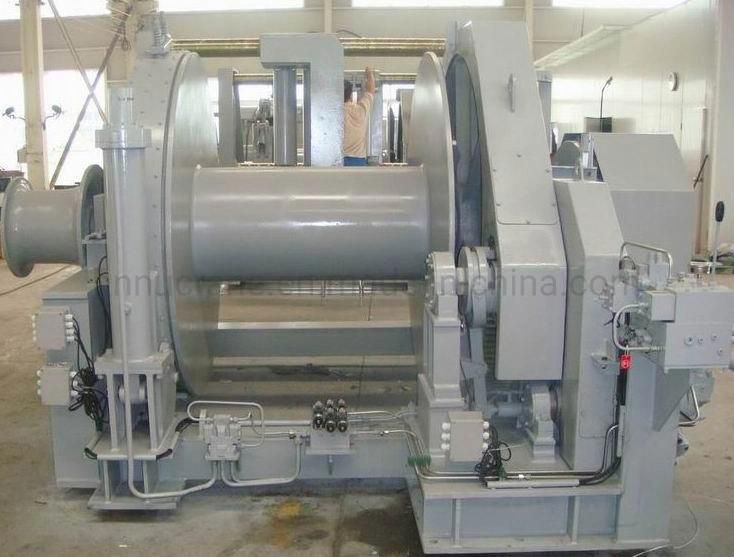 Marine Hydraulic One Drum Towing Winch Diesel Engine Double Power Driven Marine Winch