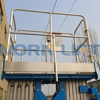 Ce ISO Aluminum Double Mast Man Lift Platform for Warehouse