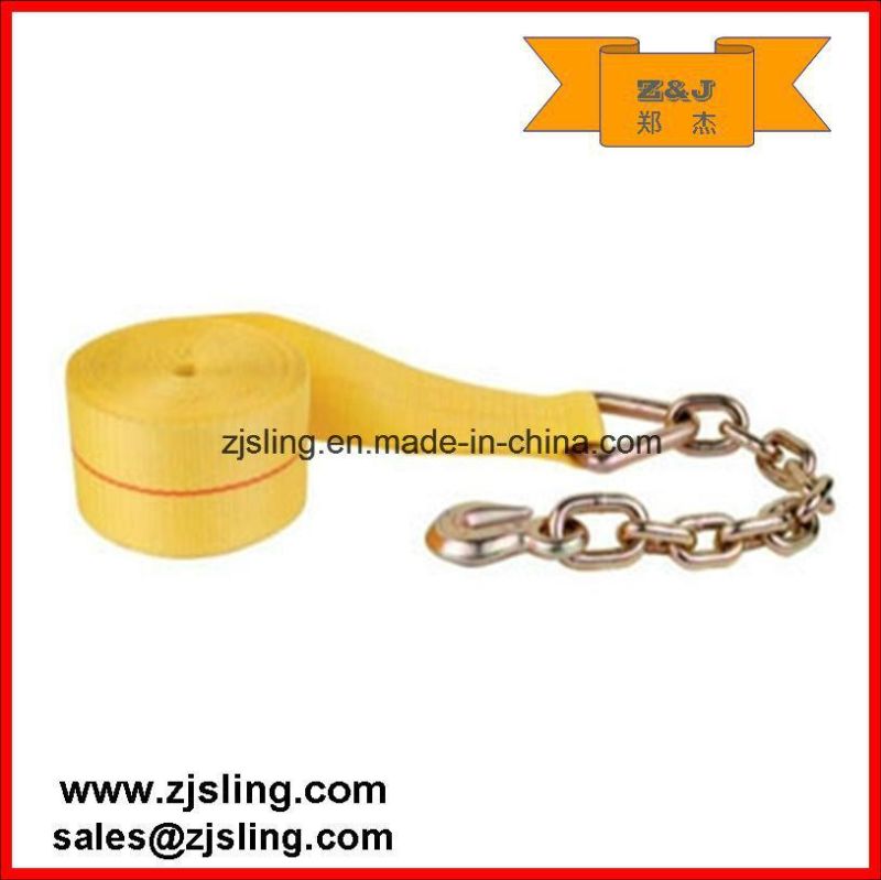 Ratchet Winch Strap/Lashing Extension Chain 3"X27′ Yellow
