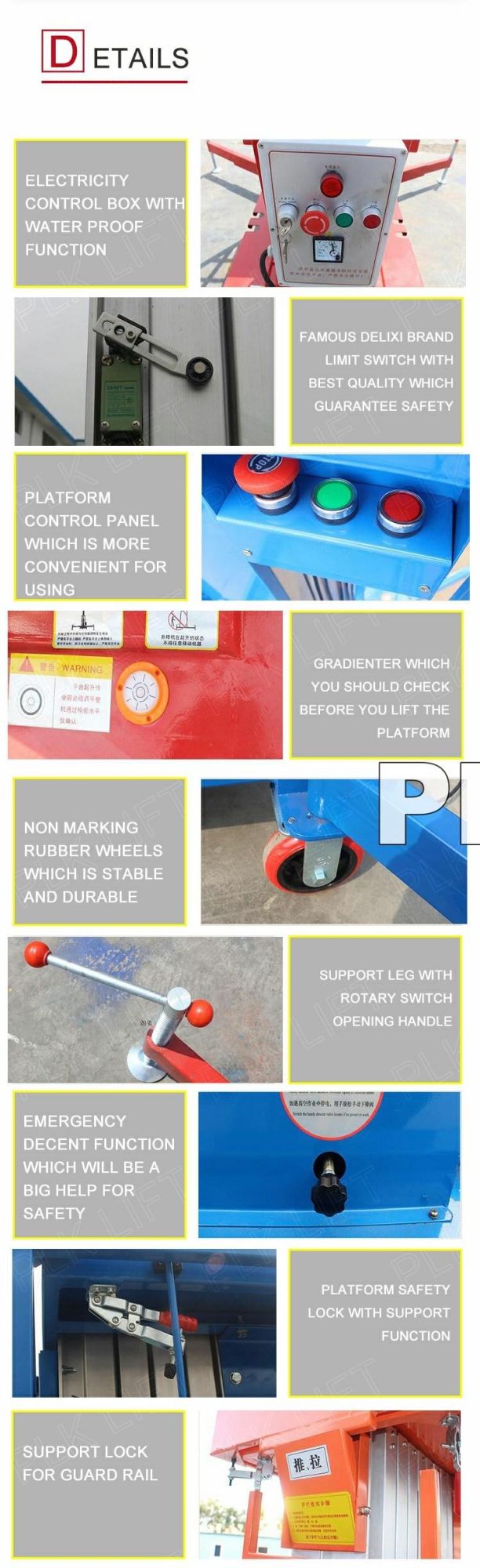 Triangle Feet Aluminum Alloy Aerial Work Platform