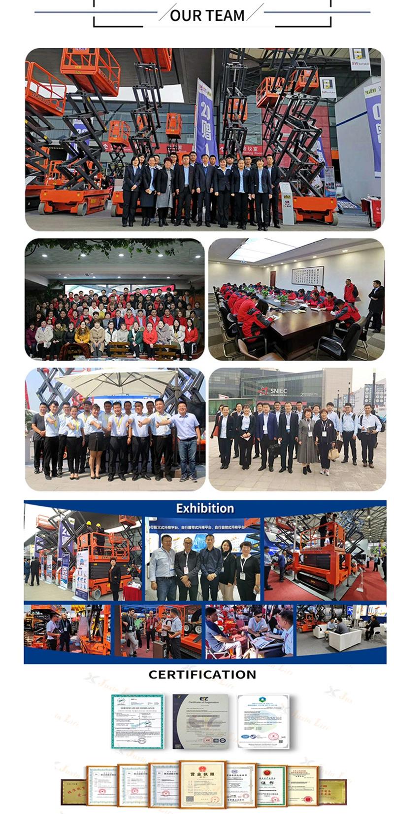 8m 10m Electric Self Propelled Scissor Tracked Crwaler Aerial Lift Price