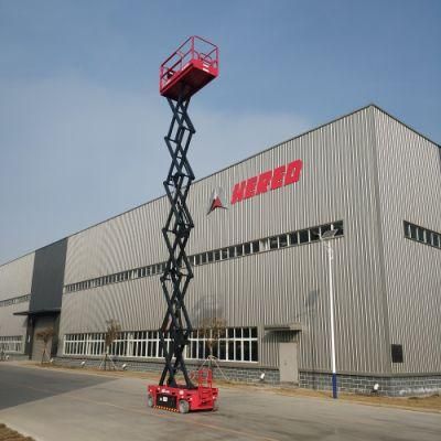 Hered 14m Hydraulic Aerial Working Platform Self-Propelled Scissor Mobile Lift