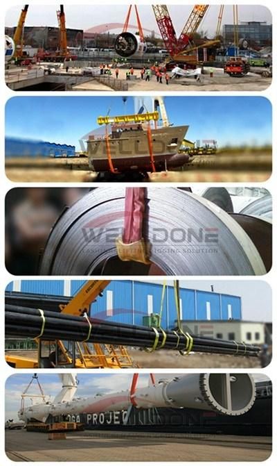 4t/4000kg Eye-Eye Flat Ployester Webbing Sling for Lifting Cargo