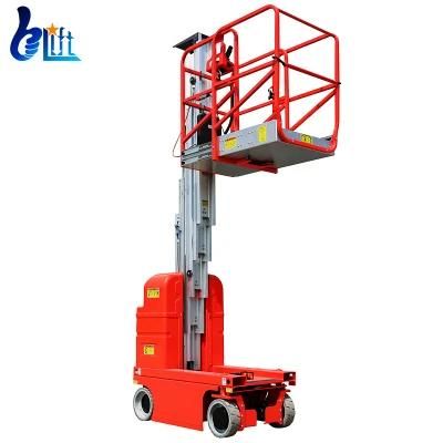 8m 9.5m Work Platform Single Column Aluminium Self Propelled Lifter Machine Hydraulic