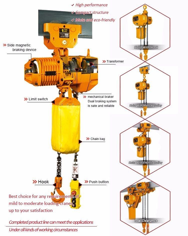 Electric Hoist 5 Ton Hsy Series, 380V 220V Chain Block