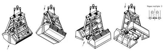 25t Grab Wireless Remote Control Clamshell Grab for Ship Crane Operation Marine Grab