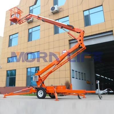 Cheap Price Morn 18m China Hydraulic Telescopic Trailer Aerial Mounted Boom Lift