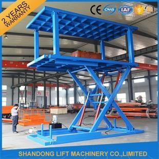 Double Platform Scissor Car Lift for Home Garage or Parking