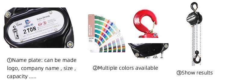 Customized Logo and Color Manual Chain Hoist for Material Handing