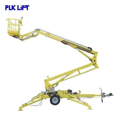 14m Aerial Towable Mini Articulating Boom Lift Small Cherry Picker