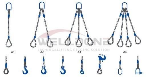 Ws82-Ttd Tapered Eye Splice Wire Rope Slings