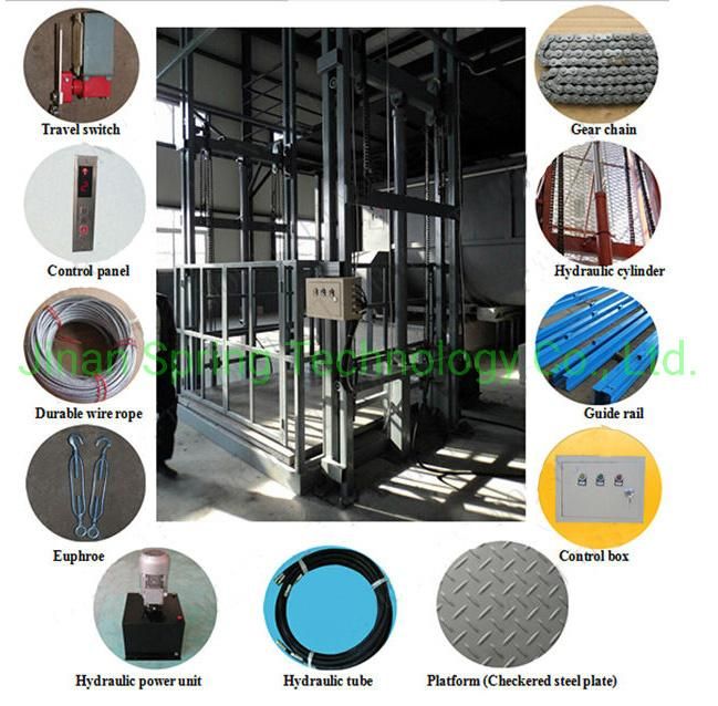 Leading-Rail Hydraulic Cargo Lift Platform