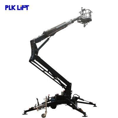 14m Hydraulic Spider Towable Cherry Picker Boom Lift for EU Countries