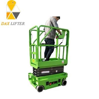 240kg Capacity Battery Powered Automatic Mobile Mini Electric Man Lift