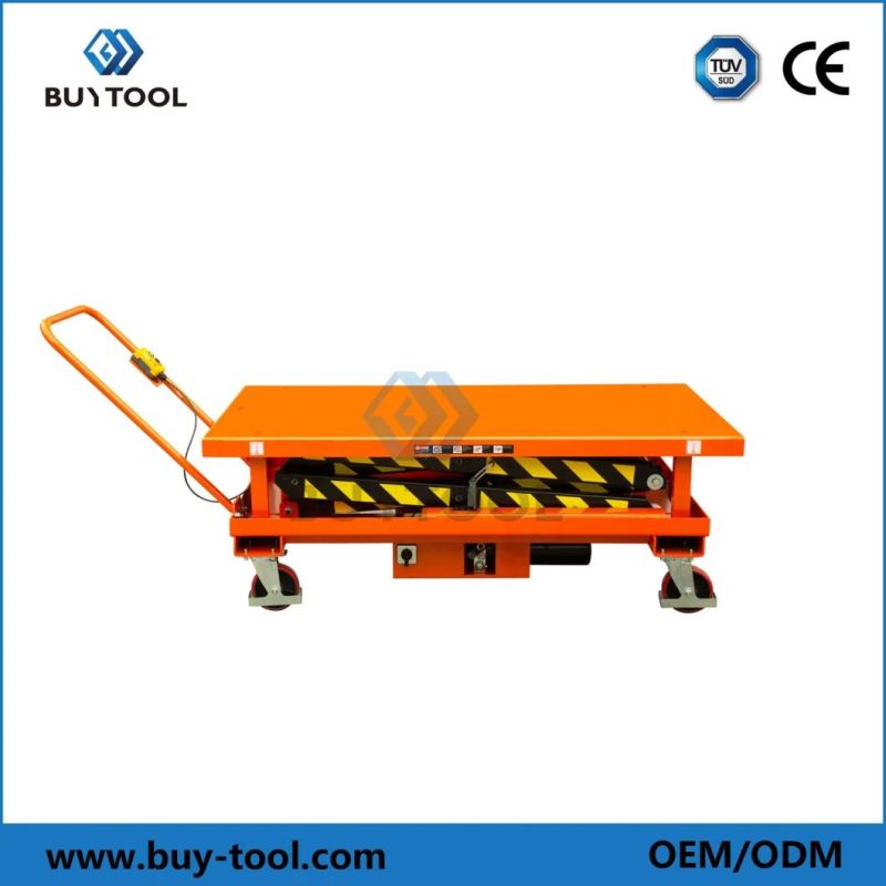 Battery Powered Mobile Lift Tables for Goods Transfer