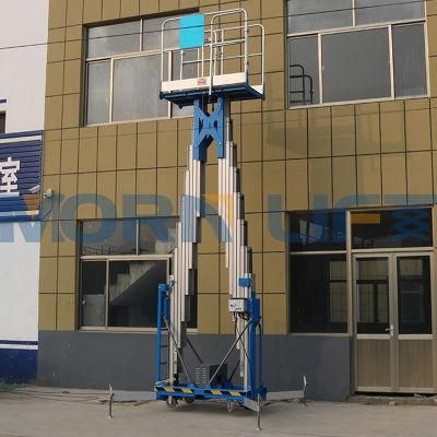 Hot Sale Double Mast Manual Hydraulic Mobile Lift Platform