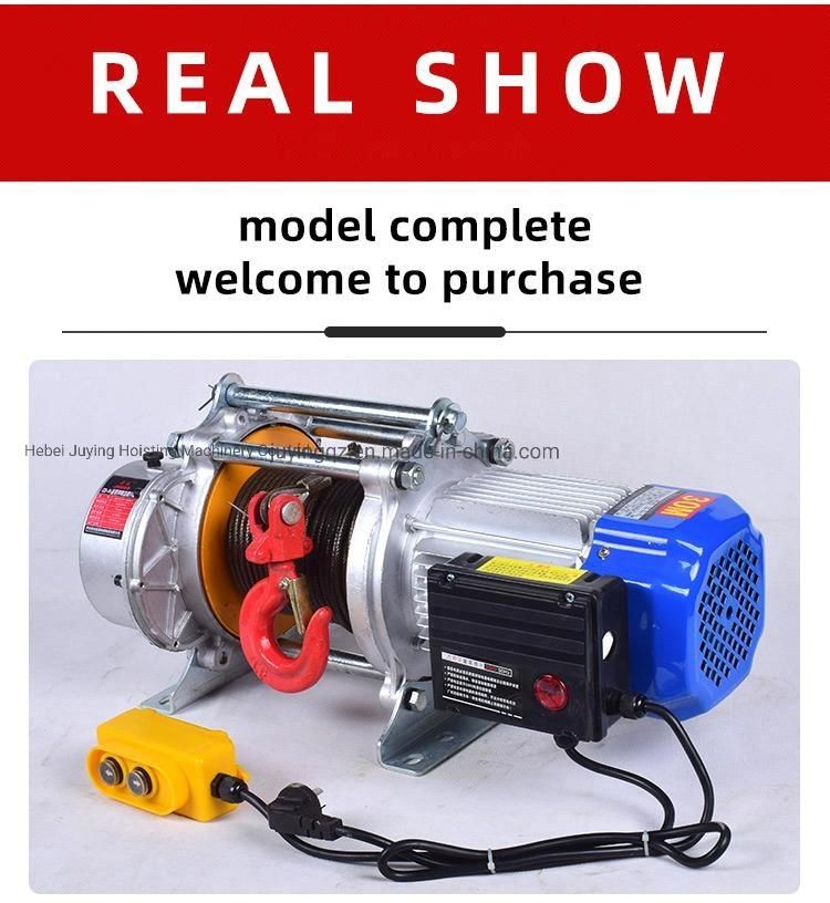 CD-K Type 220V/380V 500-1000kg 750-1500kg 1000-2000kg Multifunctional Aluminum Sheet Electric Wire Rope/ Cable Hoist Winch with Pure Copper Motor