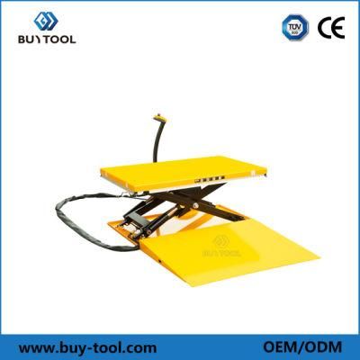 Low Profile Hydraulic Lift Tables with Ramp Hand Pallet Truck 600kg 1450X1140mm