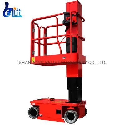 Vertical Single Mast Access Work Platform Lift for Workshop Warehouse