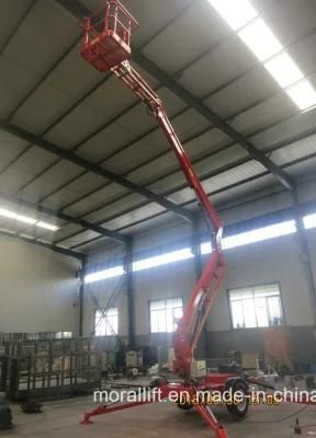 High Lift 10m Trailer Mounted Electric Articulated Boom Lift