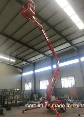 High Lift 10m Trailer Mounted Electric Articulated Boom Lift