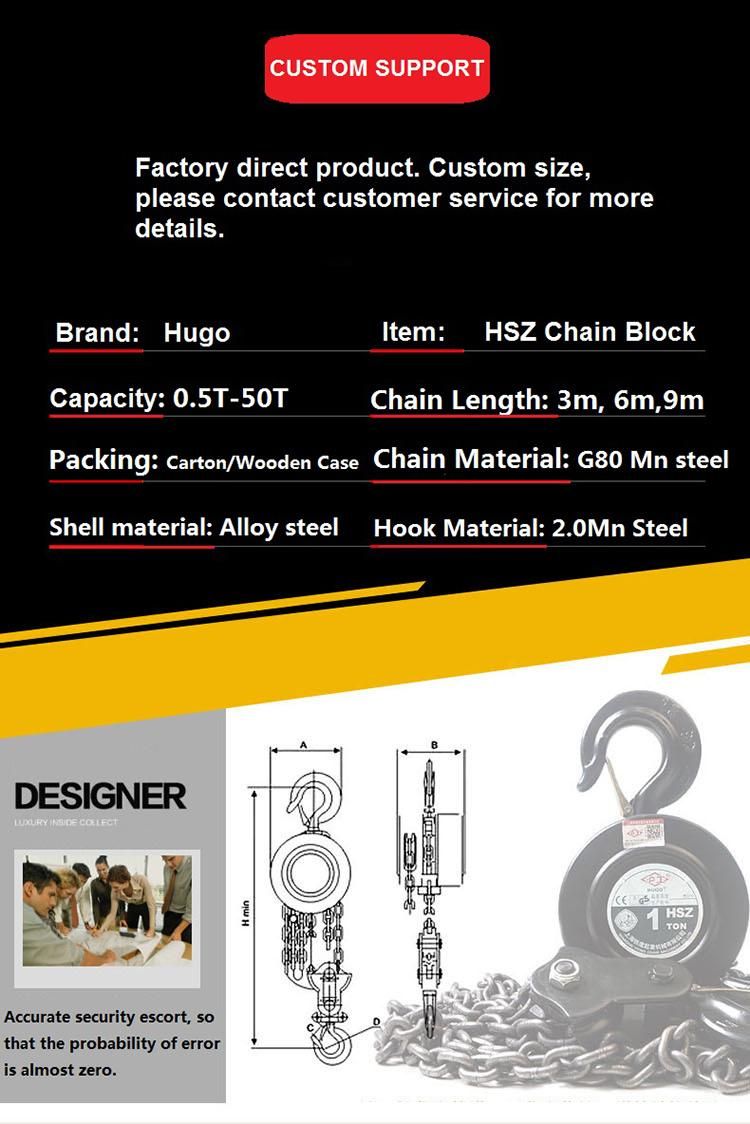 Low Price Hsz Round Manual Chain Block Hand Chain Hoist