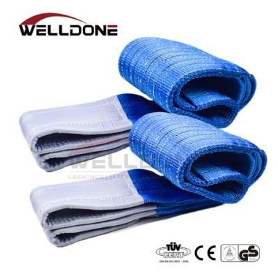 8 Ton 7m or OEM Length 240mm Width Synthetic Eye and Eye 7t Webbing Lifting Belt Sling Blue Color Safety Factor 8: 1 7: 1 6: 1