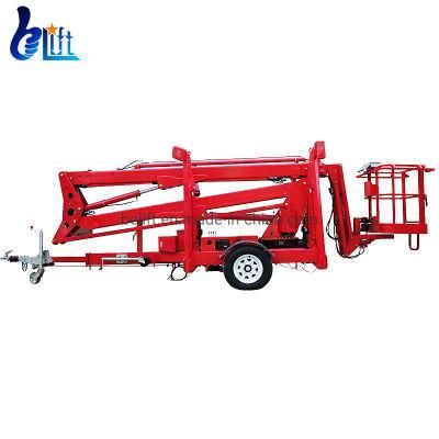 10-22m CE ISO Electric Aerial Manlift Platform Boom Lift Trailer