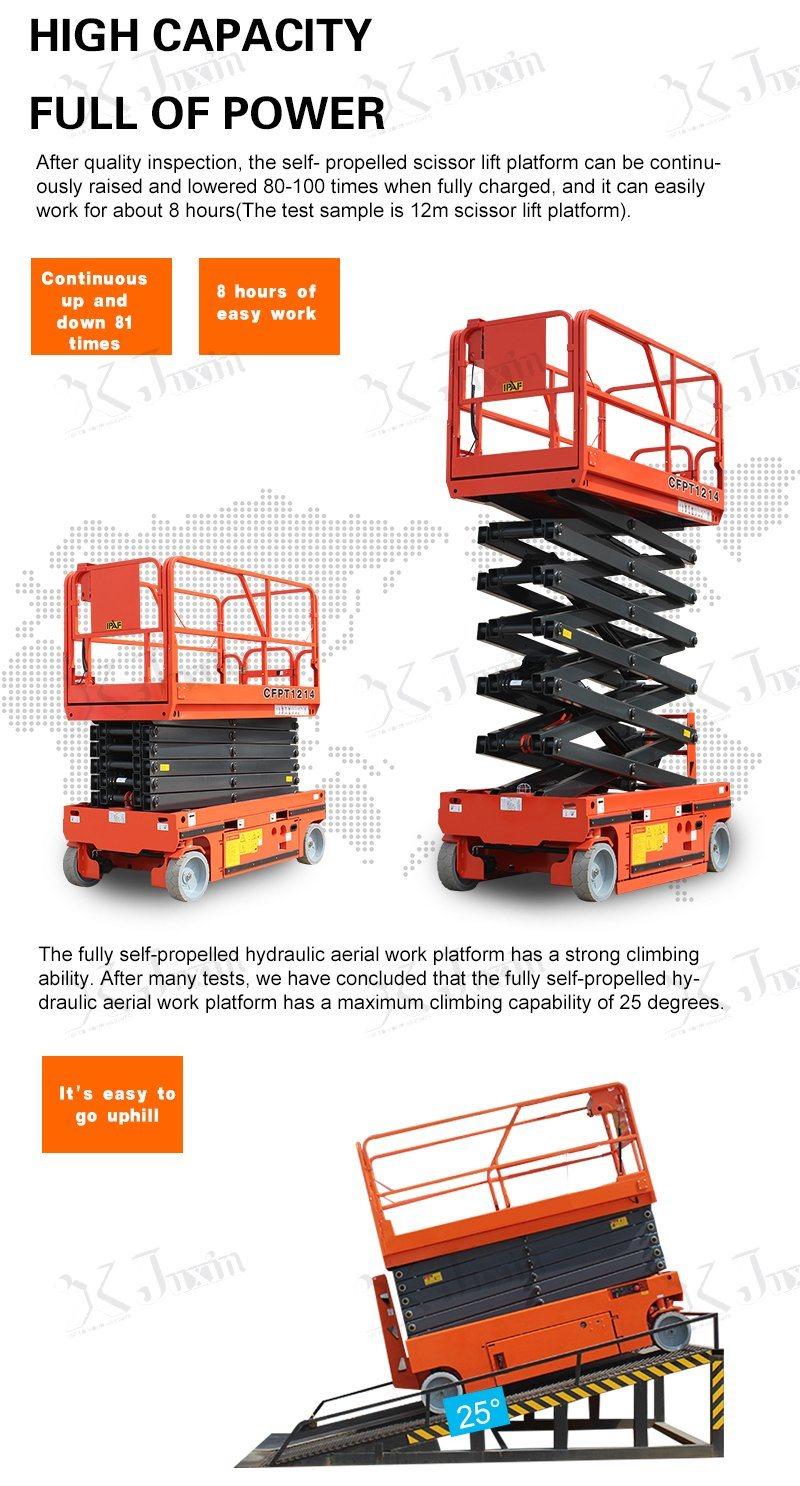 6m 8m 10m 12m Hydraulic Self Propelled Automotive Scissor Lift