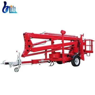 Towable Telescopic Articulated Hydraulic Lifter China Boom Lift Platform Parts Trailer
