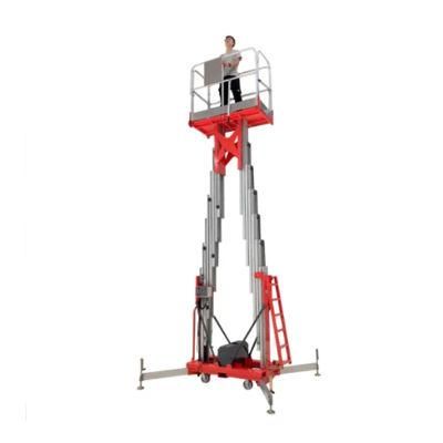 8m Aerial Hydraulic Double Mast Vertical Aluminum Man Lift Platform