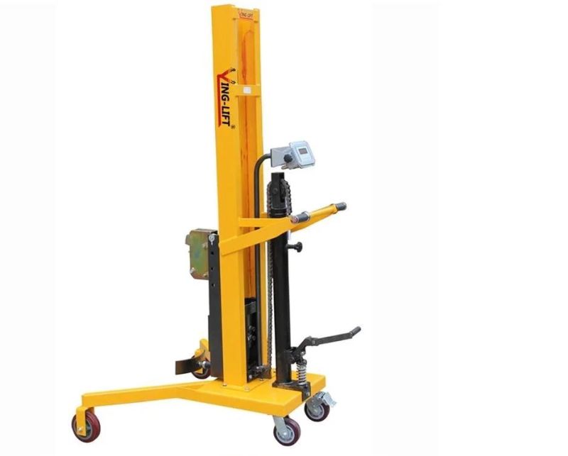 450kg Pedaled Operation Hydraulic Drum Truck with Scale, Drum Carrier