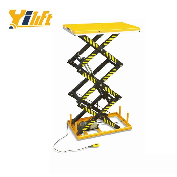 Heavy Duty Stationary Electric Hydraulic Double Scissors in-Ground 4 Ton Scissor Lift Table