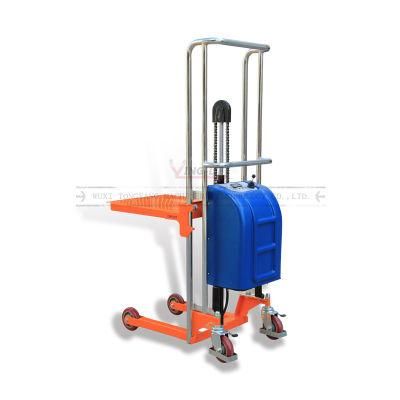 Load Capacity 200kg Flat Plate Type Semi Electric Stacker with Lifting 1200mm Height