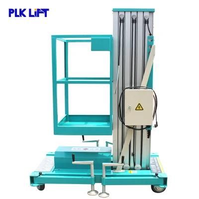 6m 8m 10m Single Mast Aluminum Aerial Man Lift