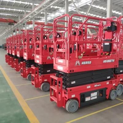 Hydraulic Motor Driving Self-Propelled Scissor Lift 8m Cherry Picker for Sale