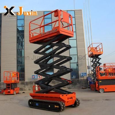 En280 Approved 6-14m Electric Power Hydraulic Lifting Crawler Scissor Lift on Tracks