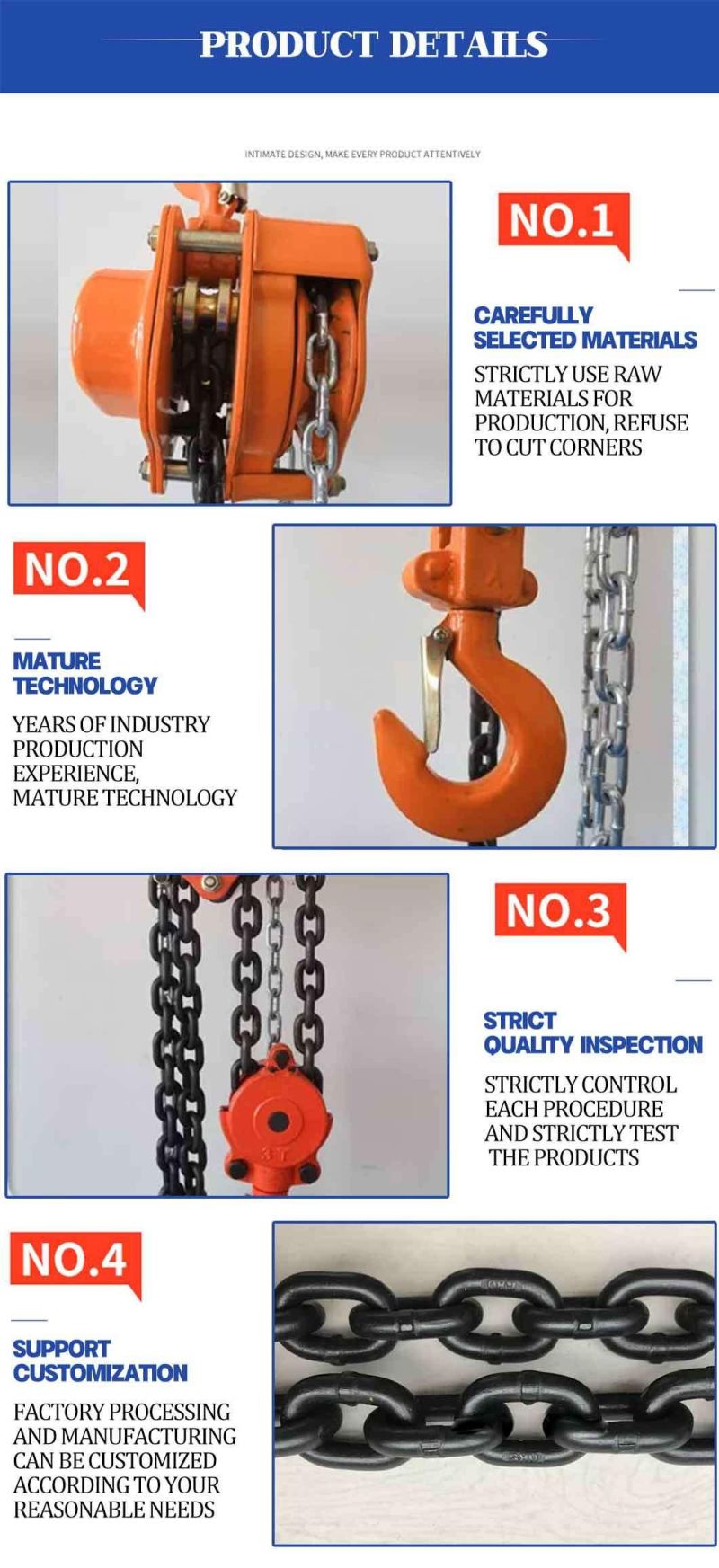 0.3-20 Tons Heavy Duty High Quality Electric Chain Hoist with Hook Giant Lift Chain Block (Hhbd-I Series