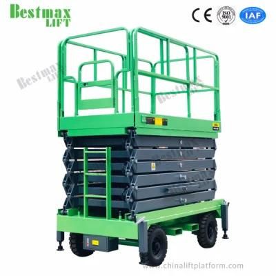 16m Platform Height 300kg Load Manual Pushing Man Lift