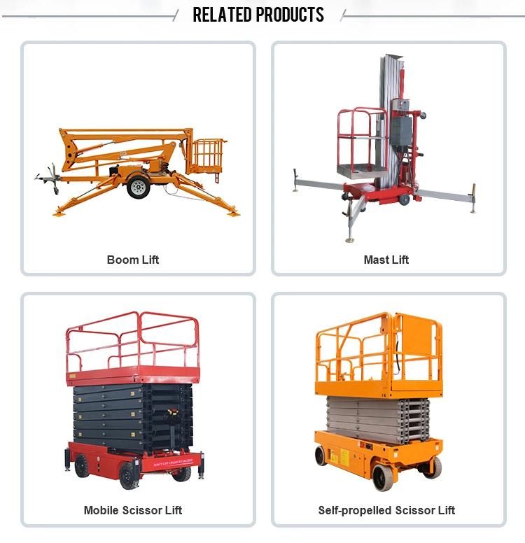Morn Electric Aerial Work Platform Manual Mobile Scissor Lift