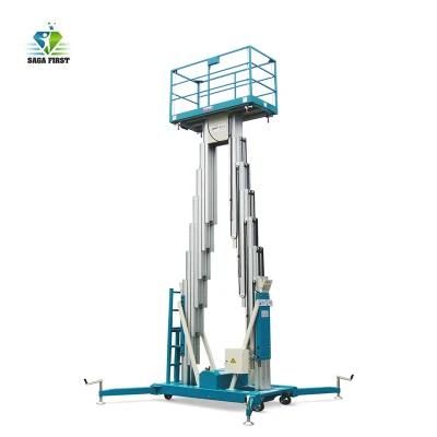 6m to 14m Push Around Upright Aluminum Aerial Lift Ladder