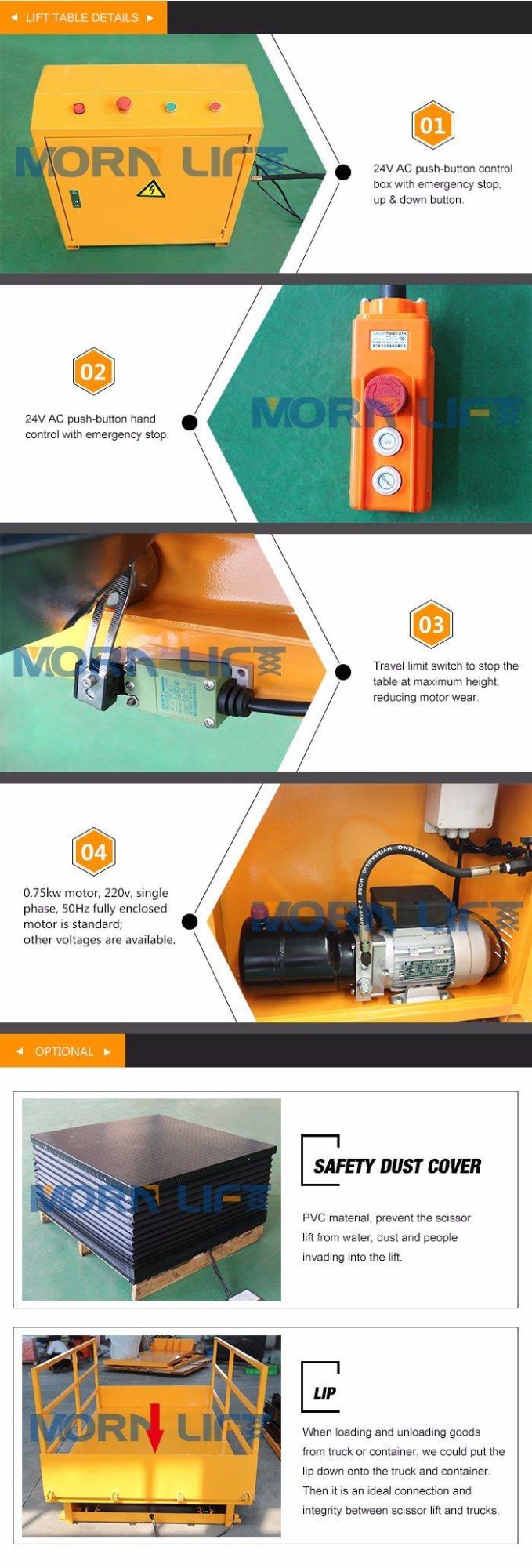 Morn Hydraulic Light Duty Scissor Lifting Equipment