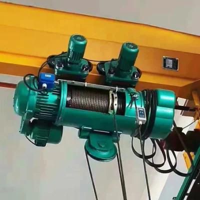 Single Girder Overhead Crane Trolley Hoist 2t Wire Rope Lifting Machine