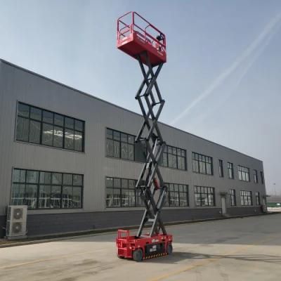 Mobile Electric Hydraulic 6m 8m 230kg Capacity Manlift Aerial Work Platform Scissor Lift Mewps for Flat Ground