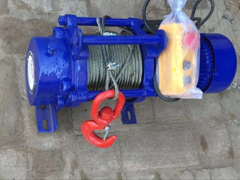 China Factory Cheap 1 Ton 30 M Small Electric Winch Wireless Remote Control